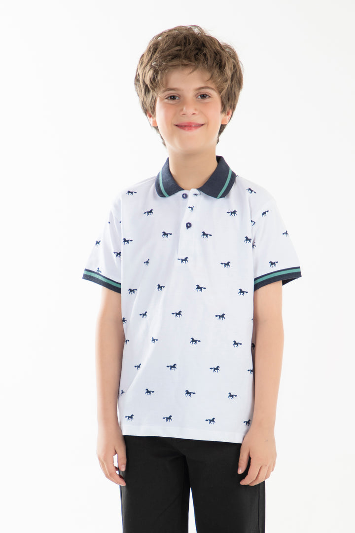 Nautical Printed Polo
