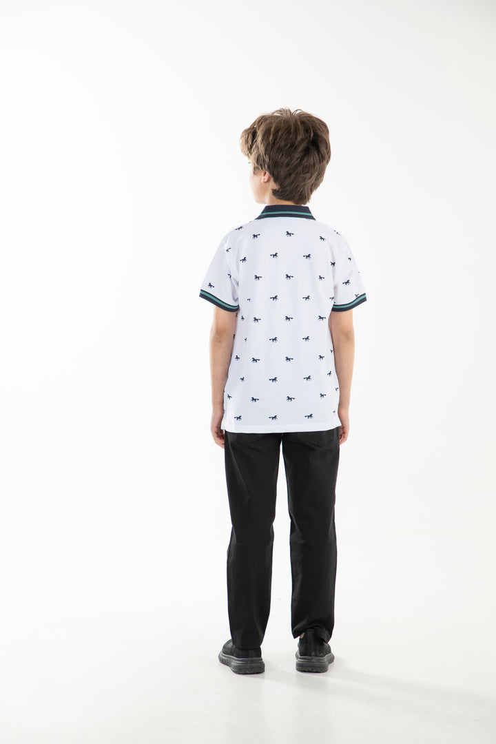 Nautical Printed Polo