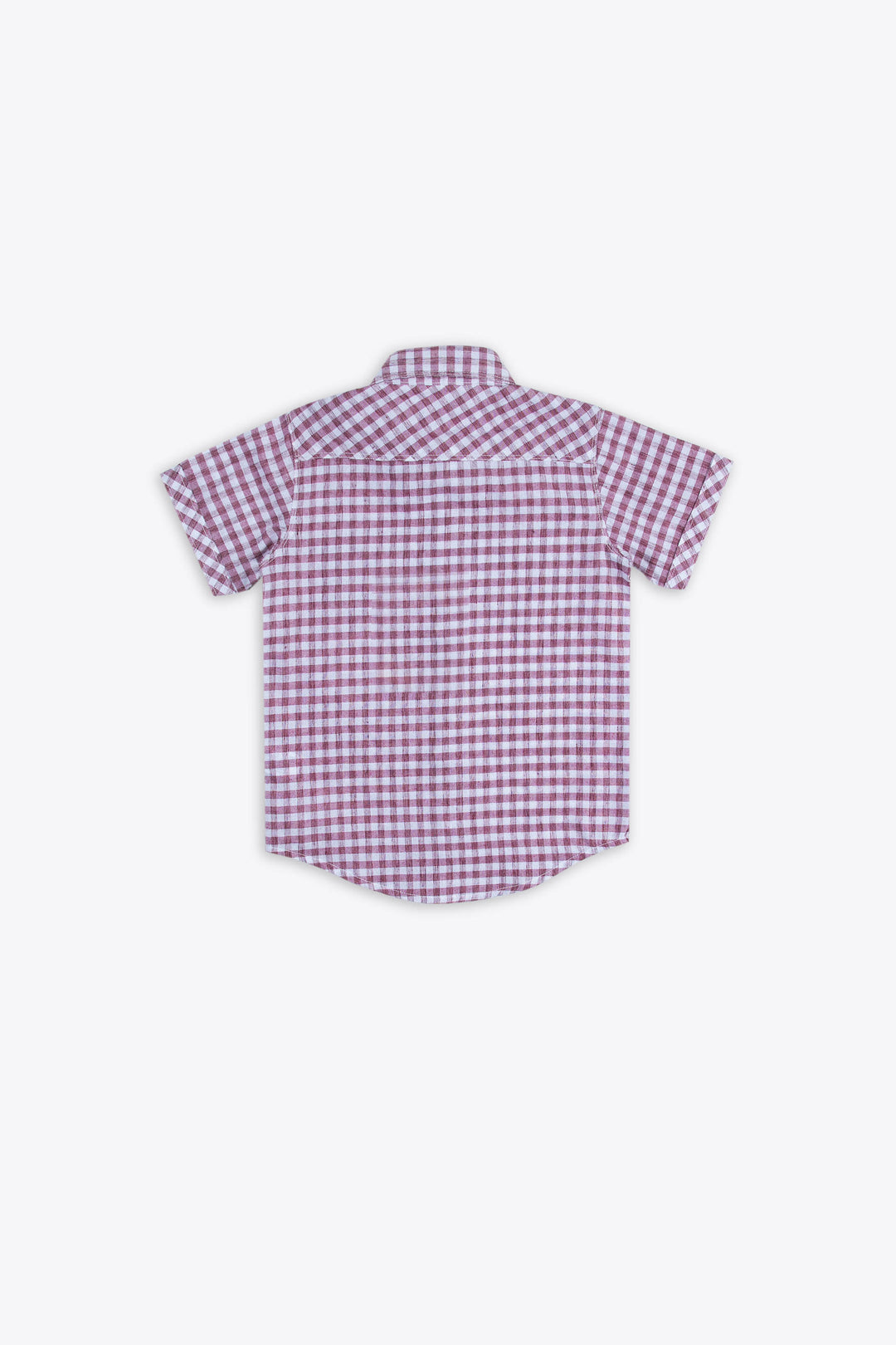 Check Shirt White/Maroon