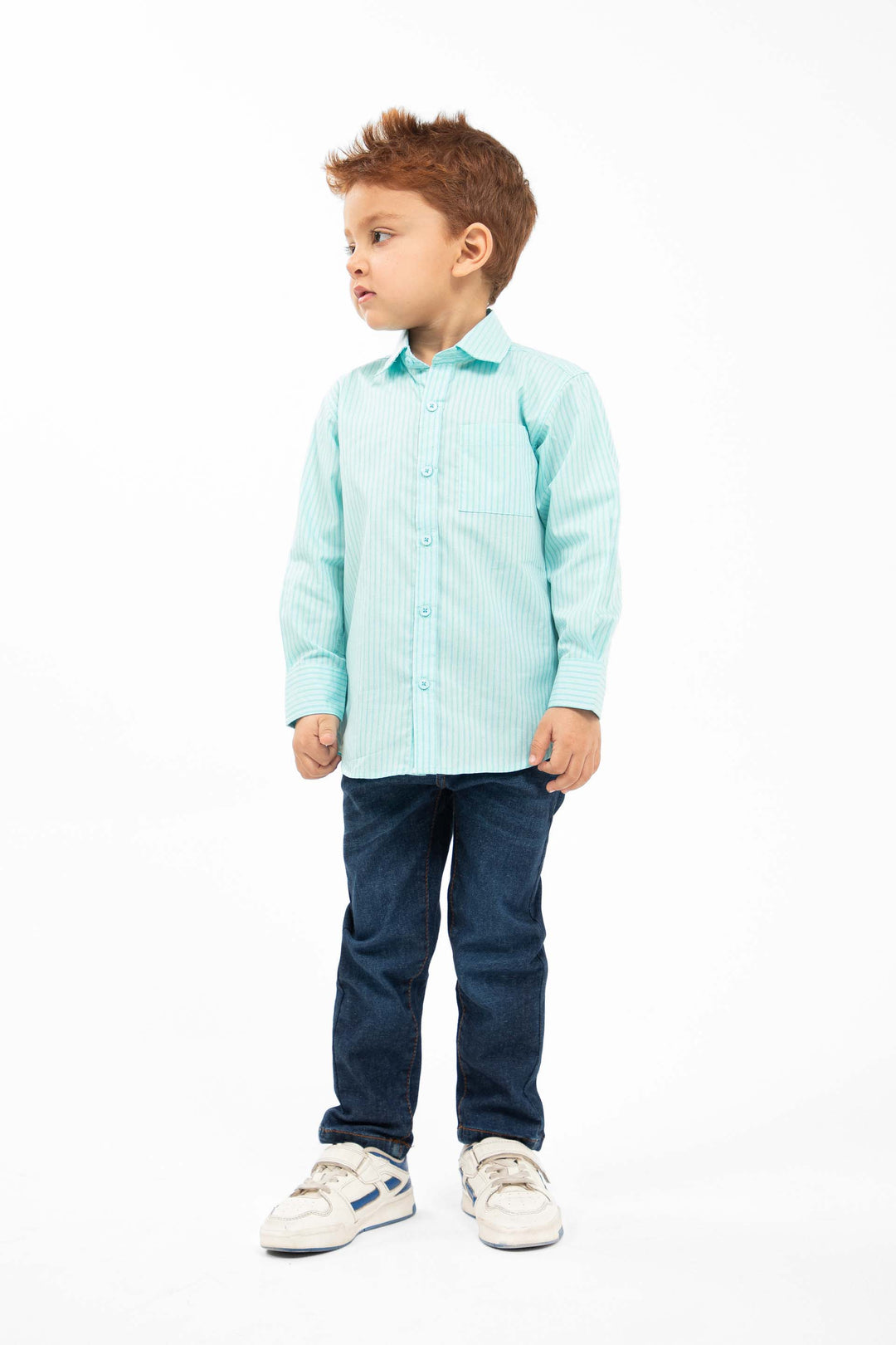 Contrasting Shirt Aqua