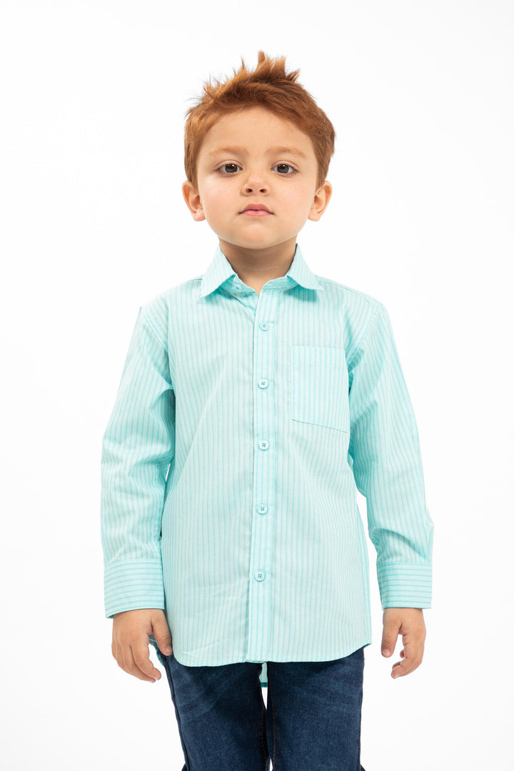 Contrasting Shirt Aqua