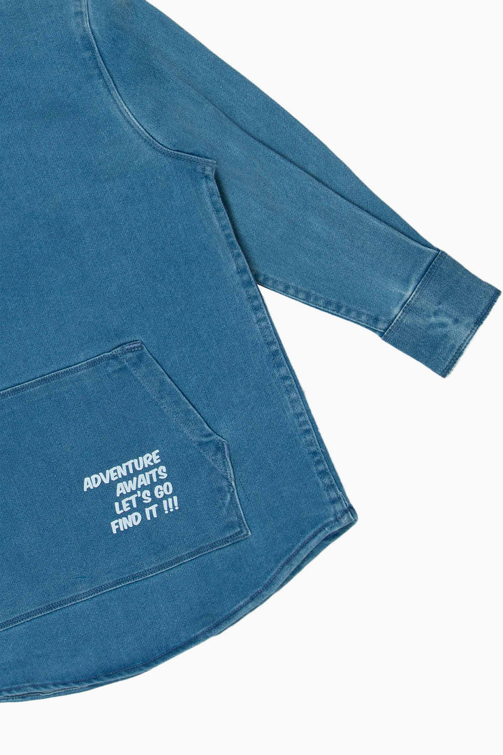Hooded Denim Shirt