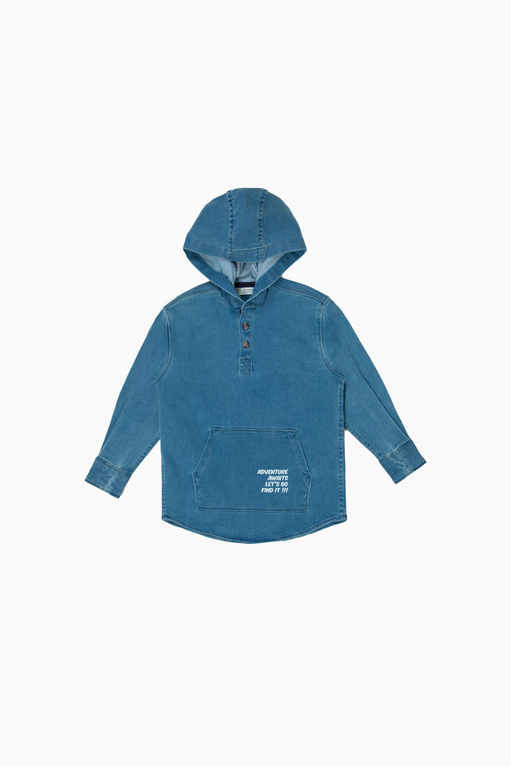 Hooded Denim Shirt