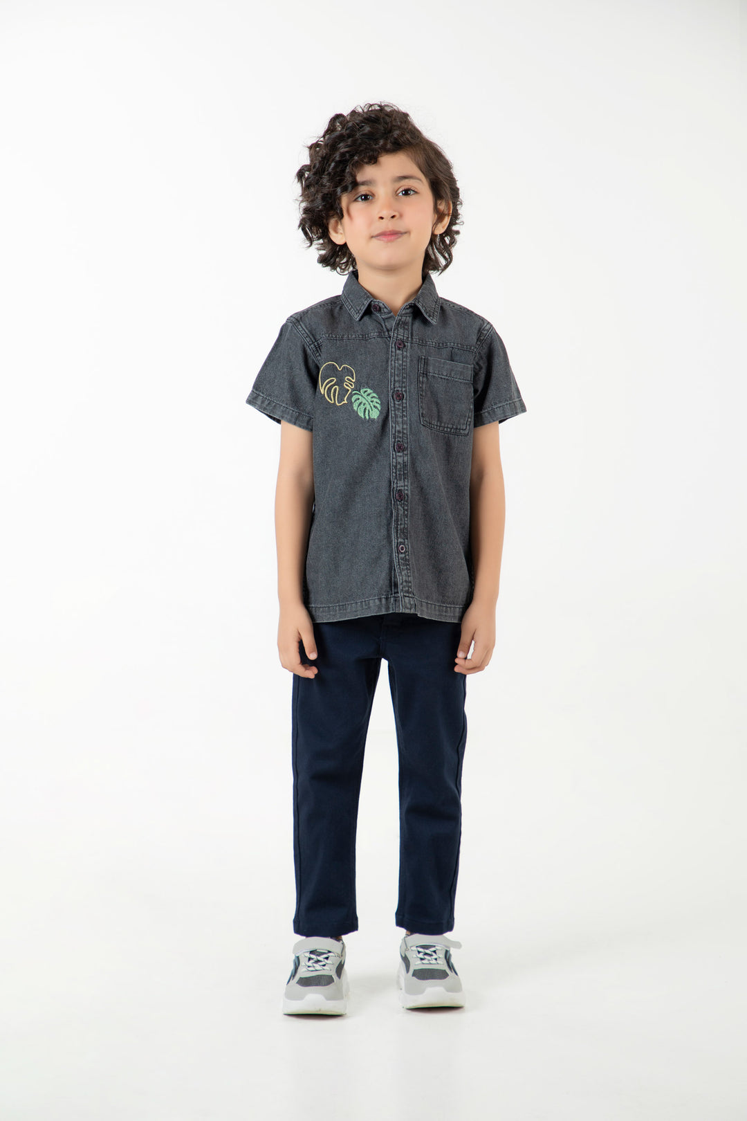 Embroidered Denim Shirt