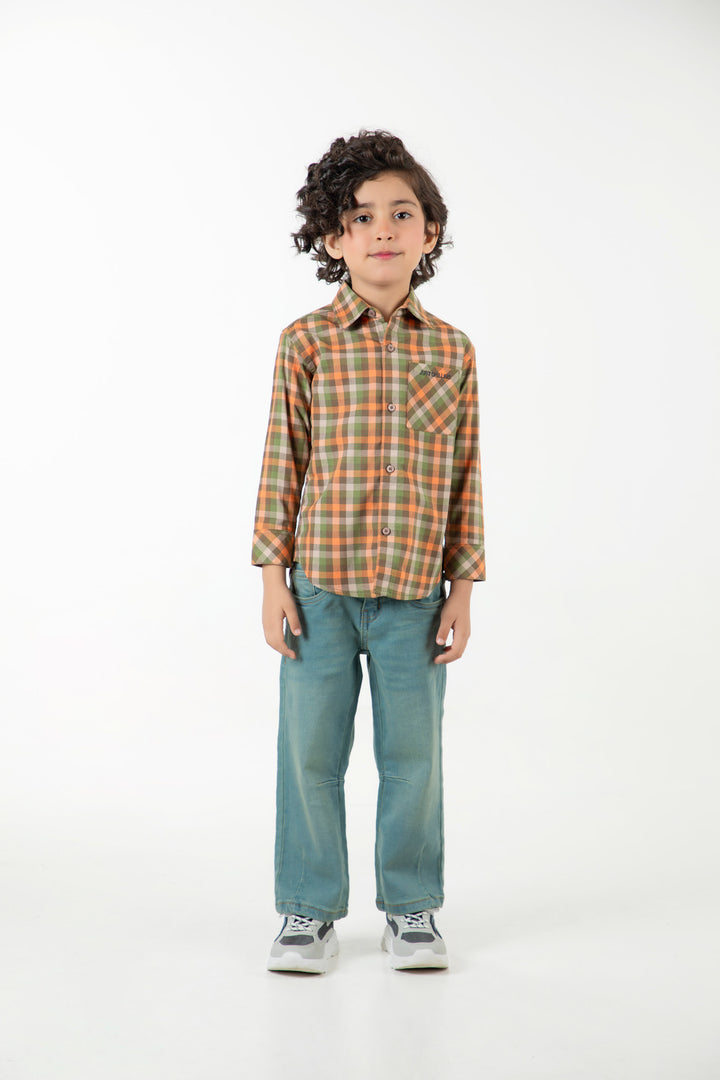 Embroidered Check Shirt