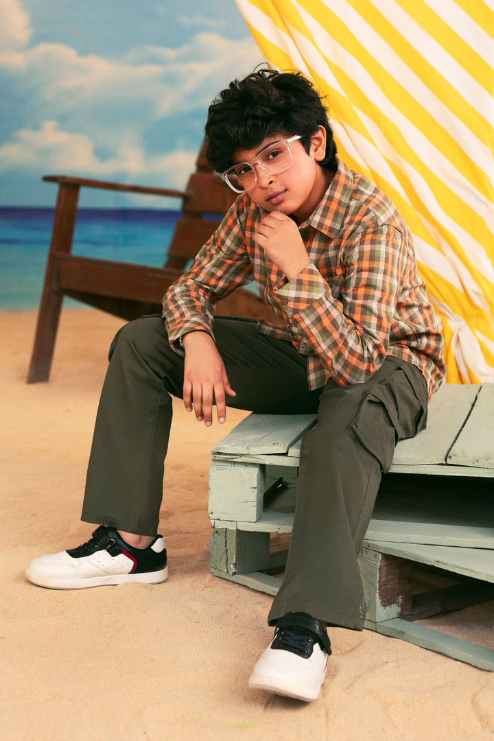 Embroidered Check Shirt