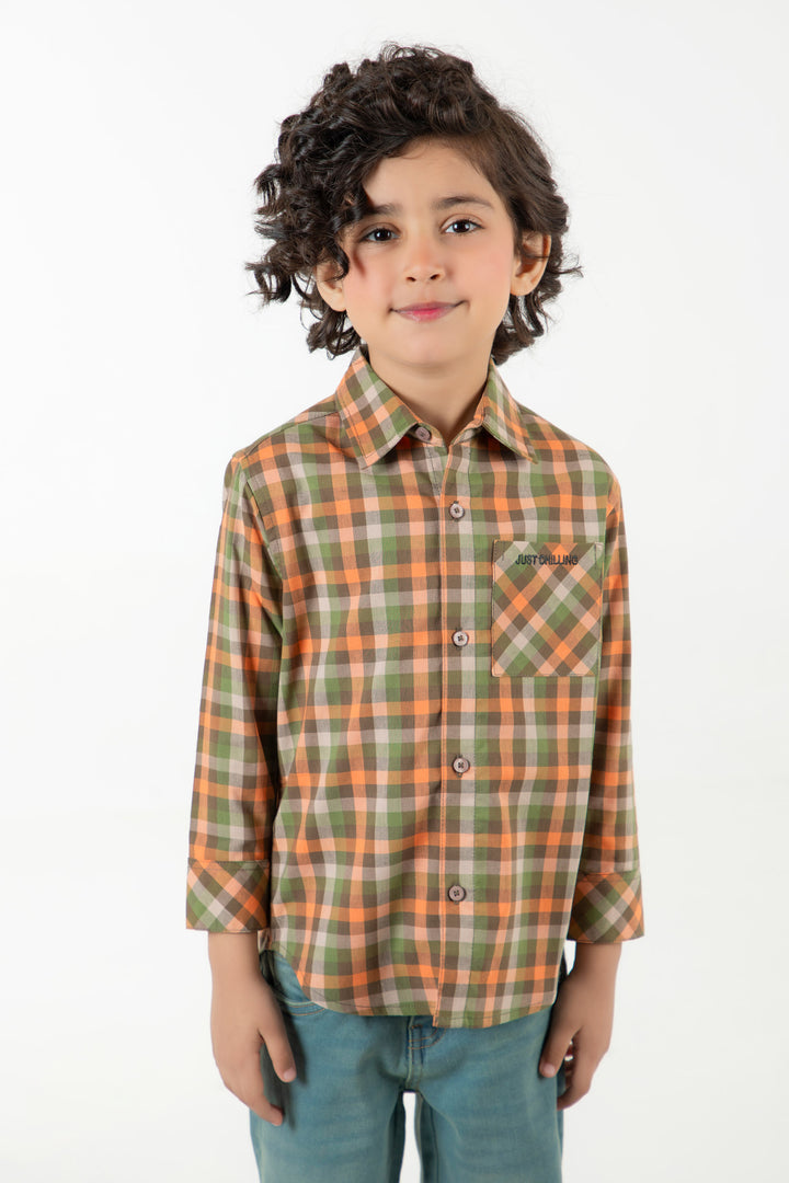 Embroidered Check Shirt