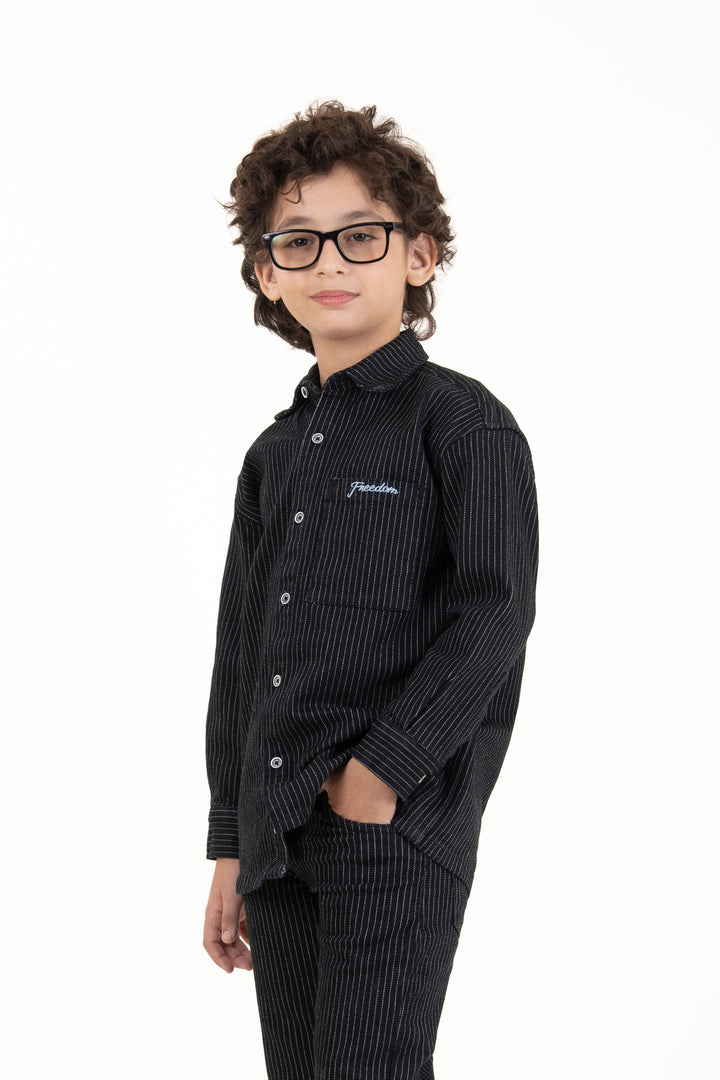 Drop Shoulder Denim Shirt