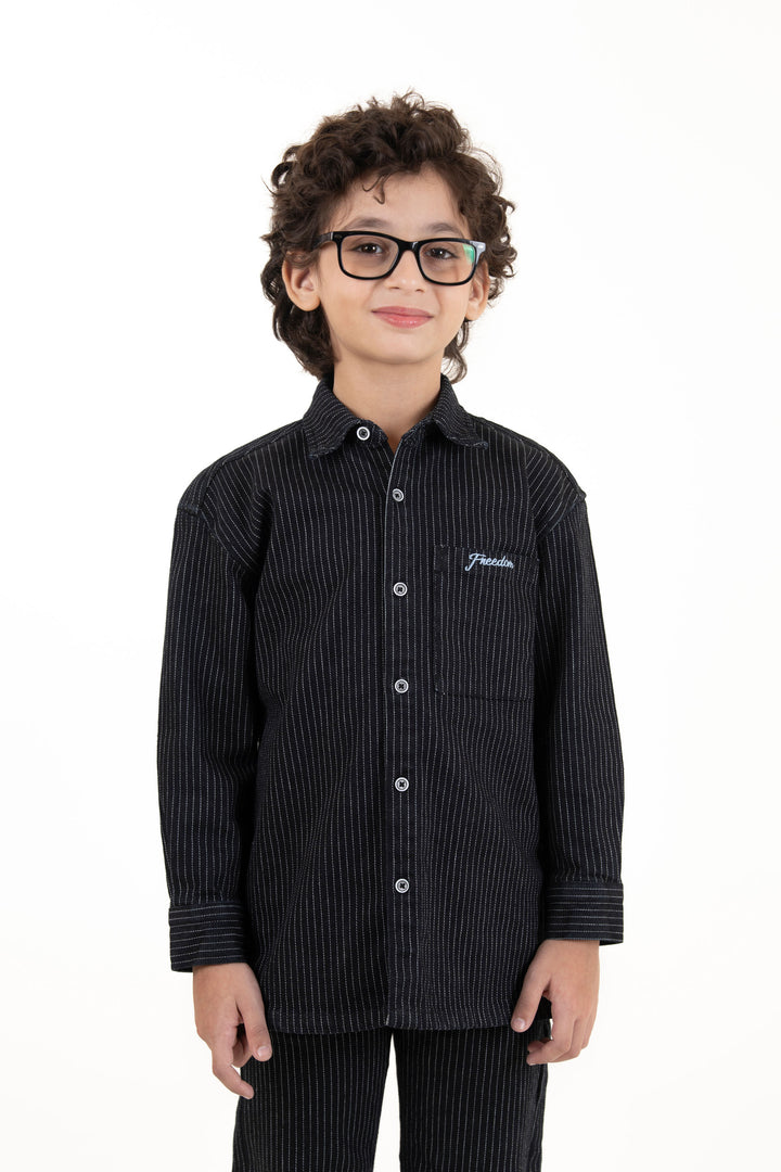 Drop Shoulder Denim Shirt