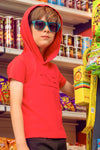 Hooded Tee Red