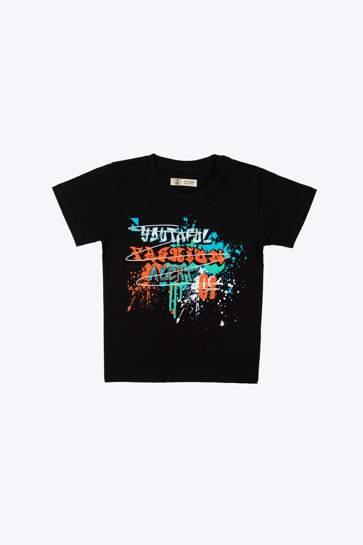 Splatter Tee Black