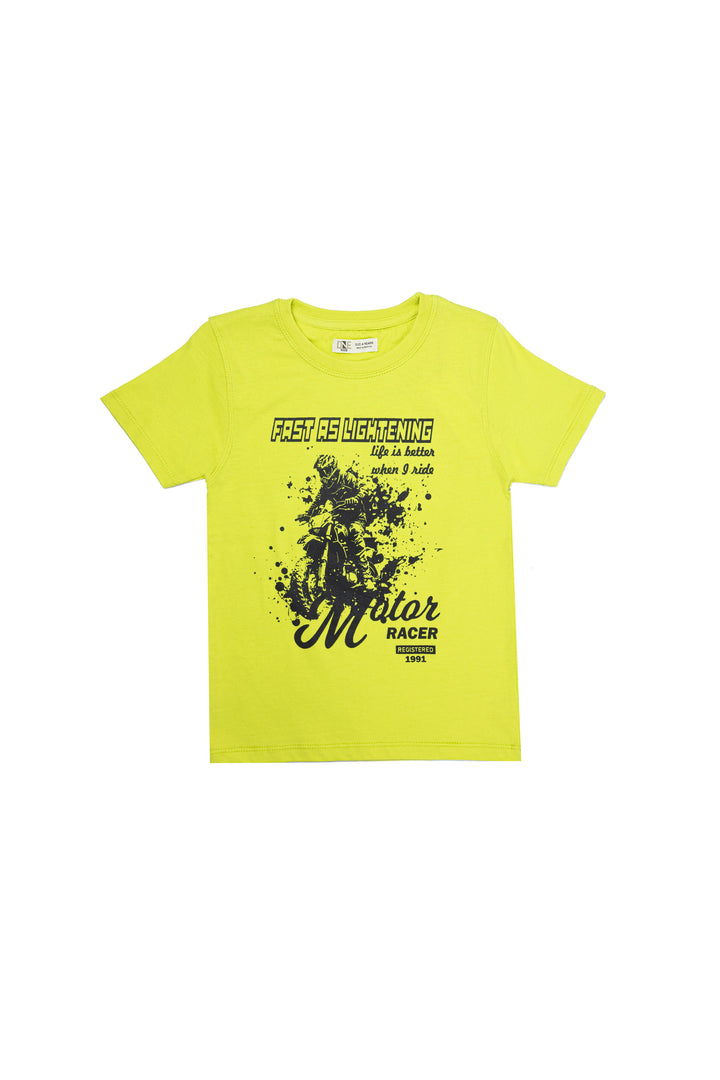 Biker Tee Lime Green