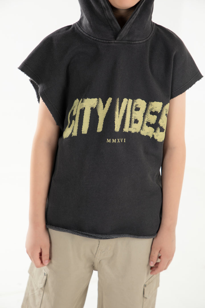 Sleeveless Hooded Tee