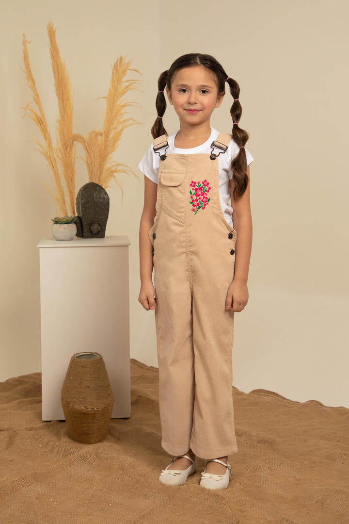 Corduroy Dungarees Beige