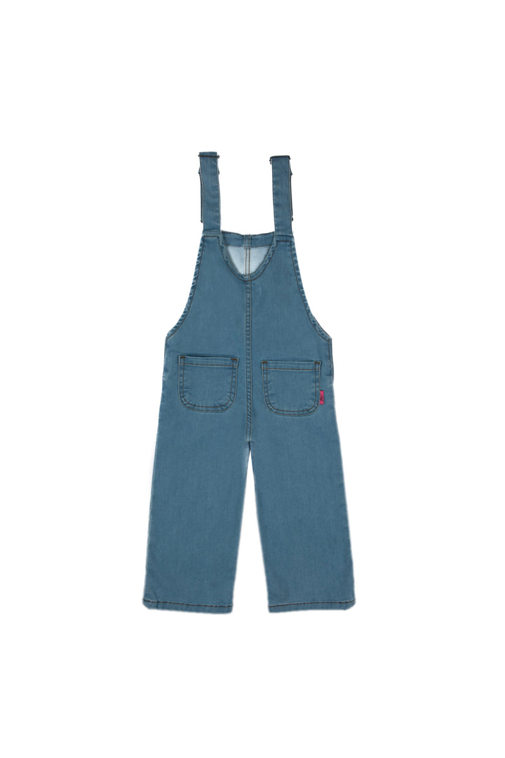 Wide Leg Dungarees Blue