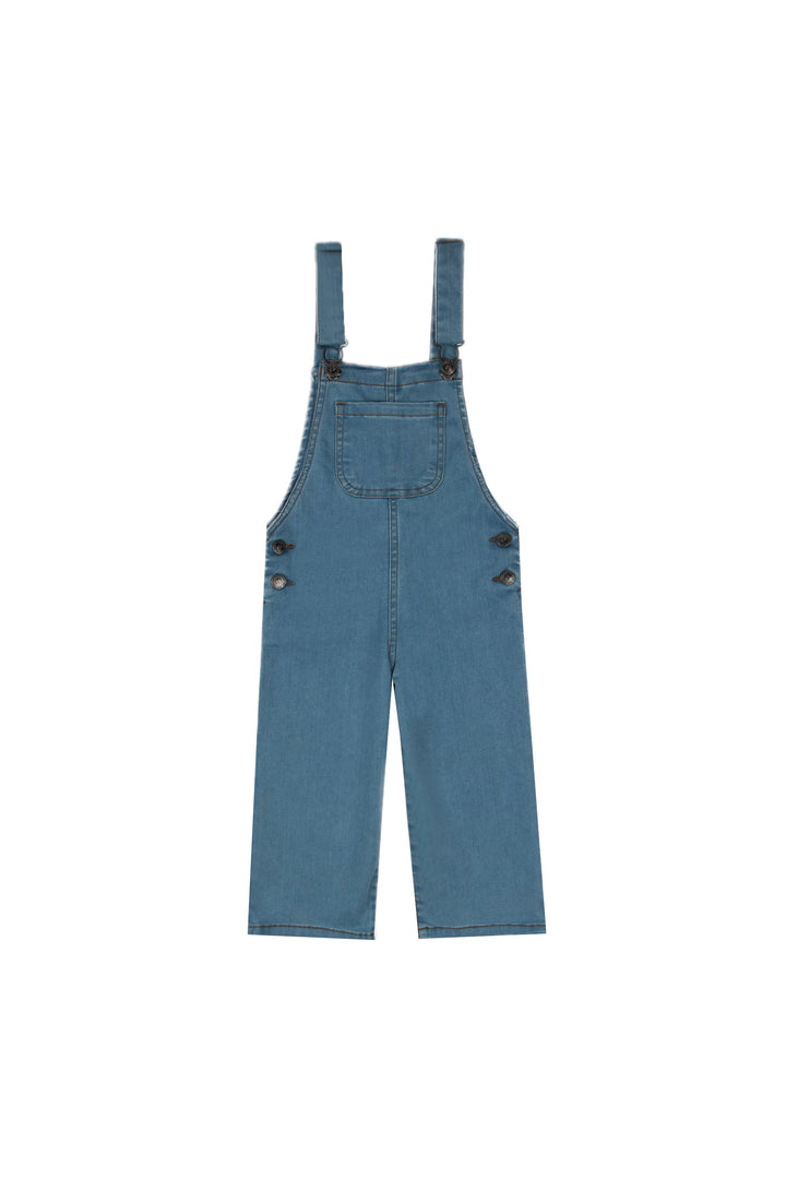 Wide Leg Dungarees Blue