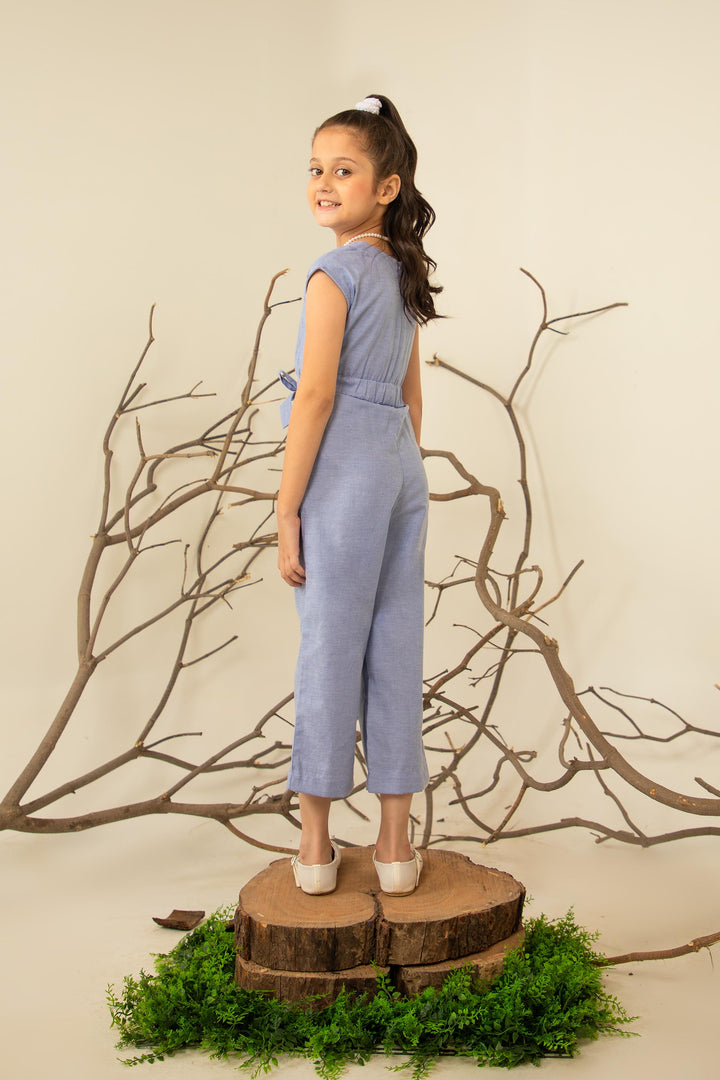 Gathered Jumpsuit Blue