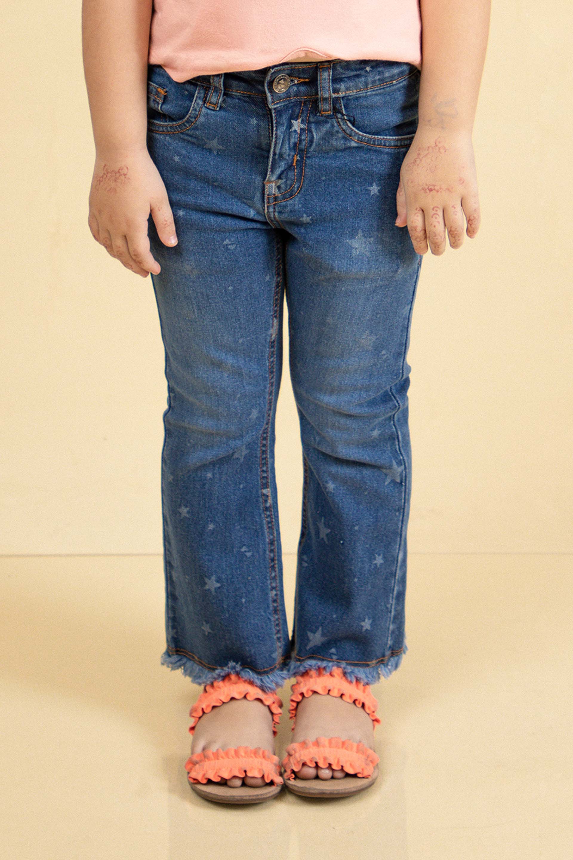 Printed Jeans Blue
