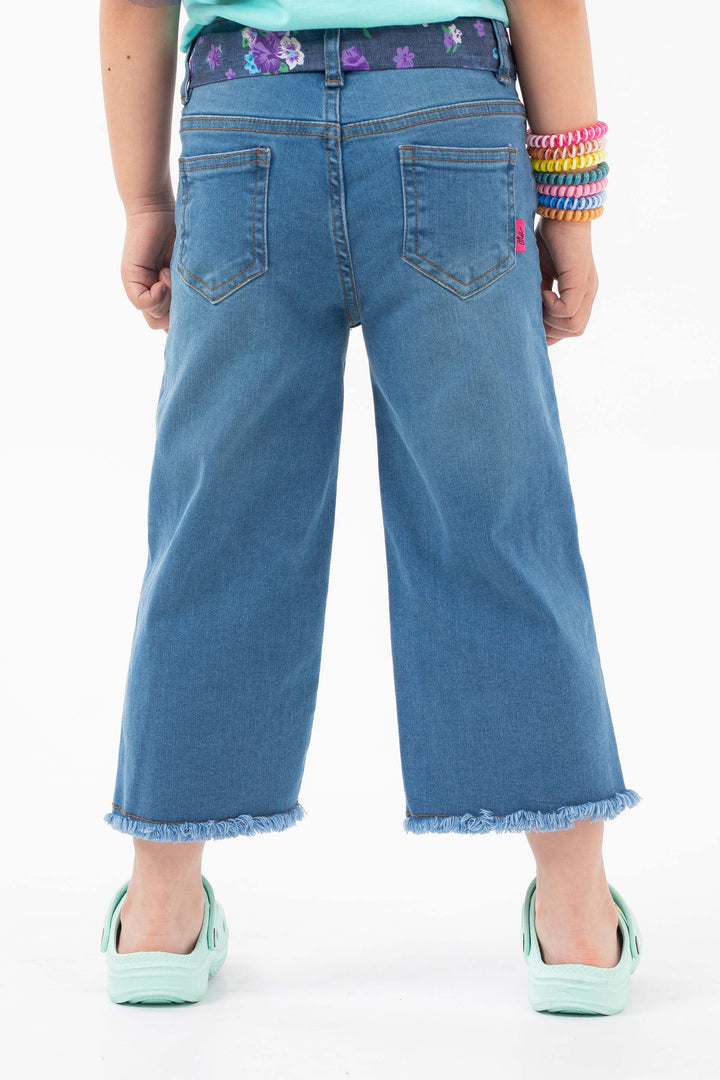 Cropped Wide Leg Light Blue