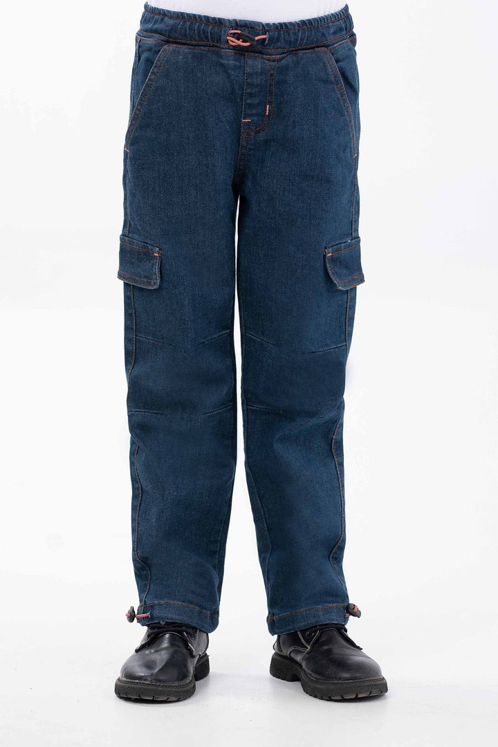 Contrasting Cargo Jeans