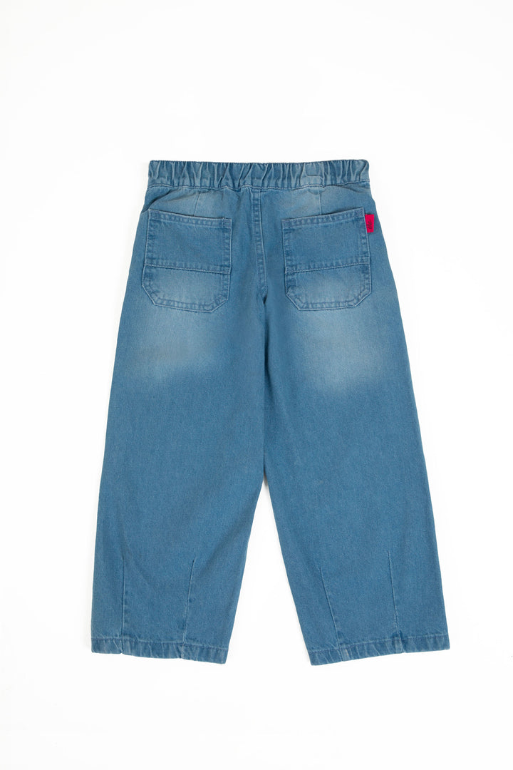 Paneled Barrel Jeans