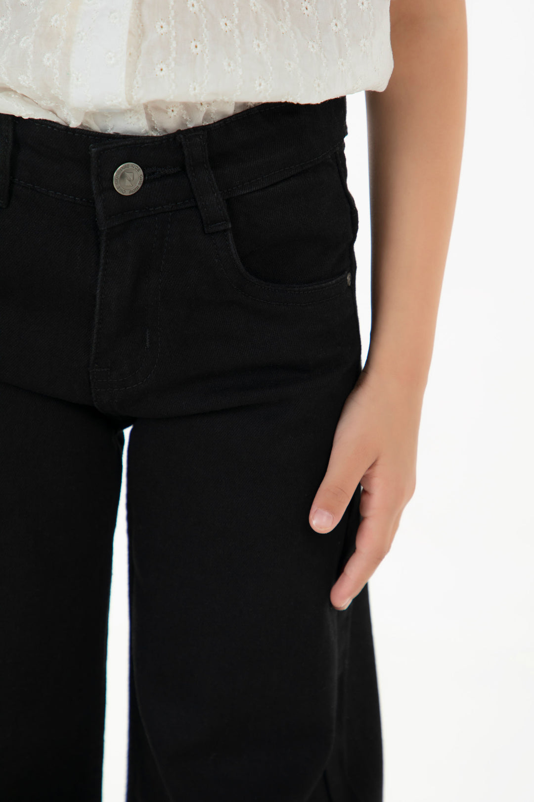 Washed Wide Leg Jeans