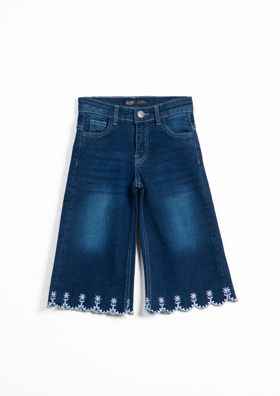 Cropped Embroidered Jeans
