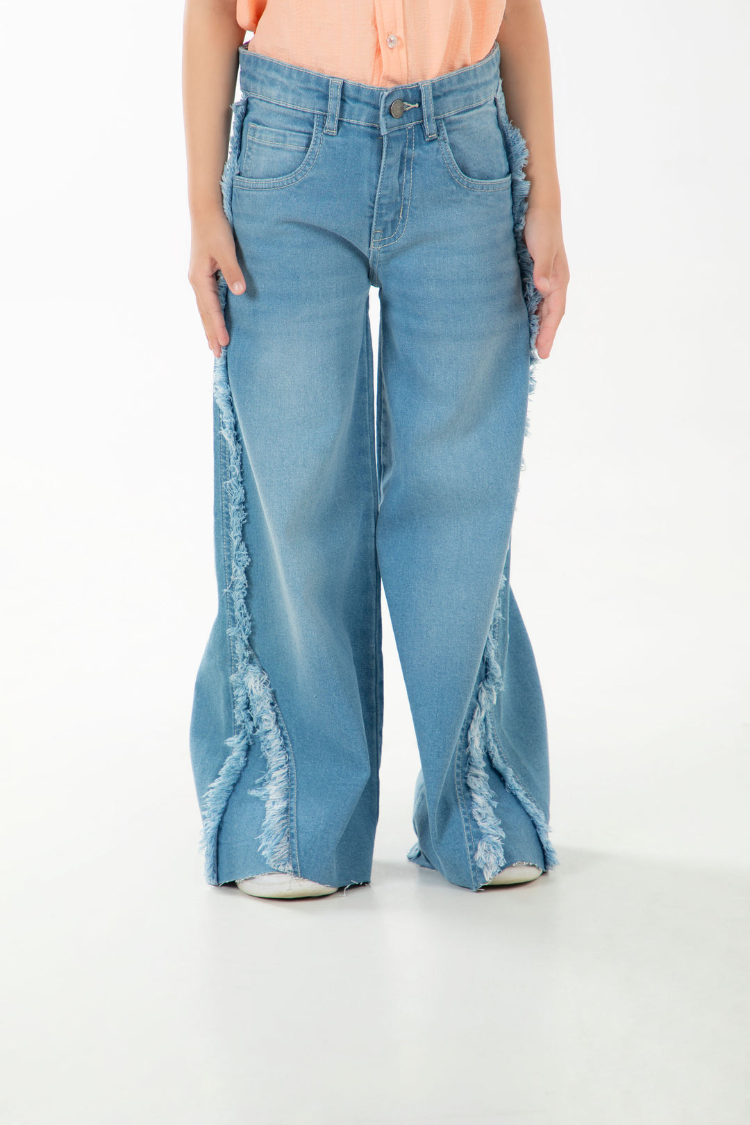 Frayed culotte Jeans