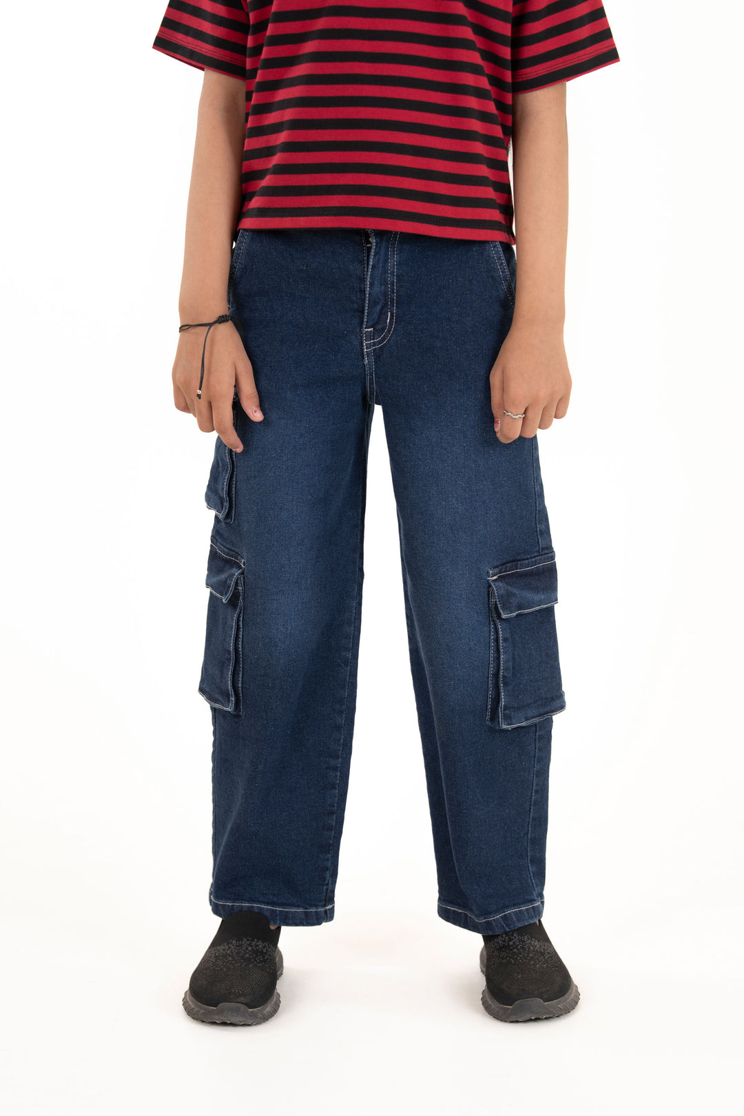 Washed Cargo Jeans