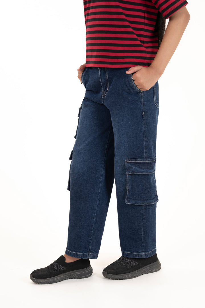 Washed Cargo Jeans