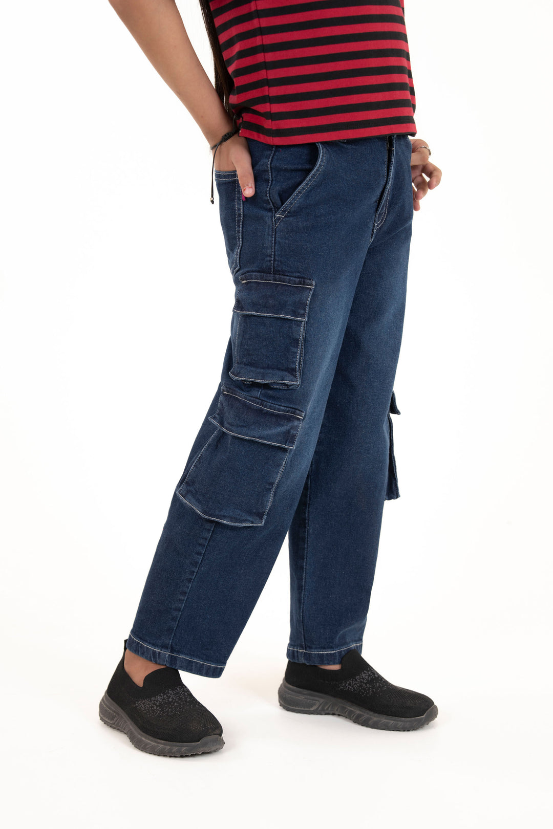 Washed Cargo Jeans