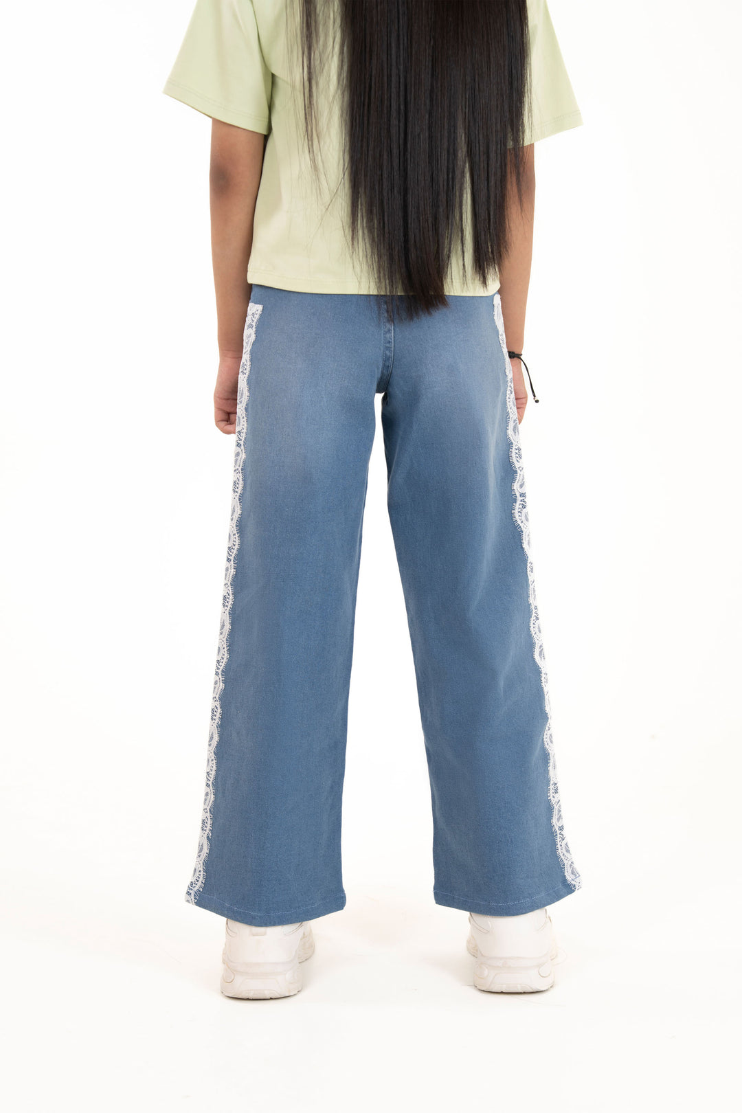 Laced Wide Leg Jeans