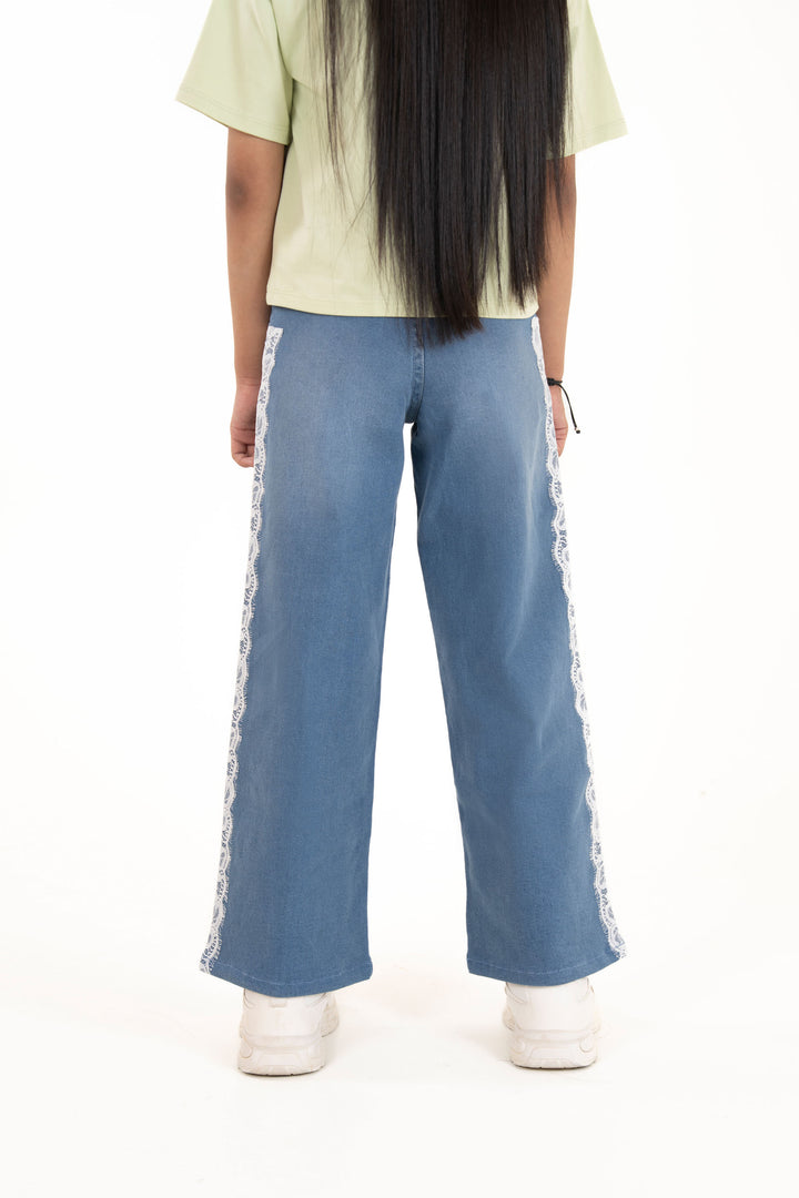 Laced Wide Leg Jeans