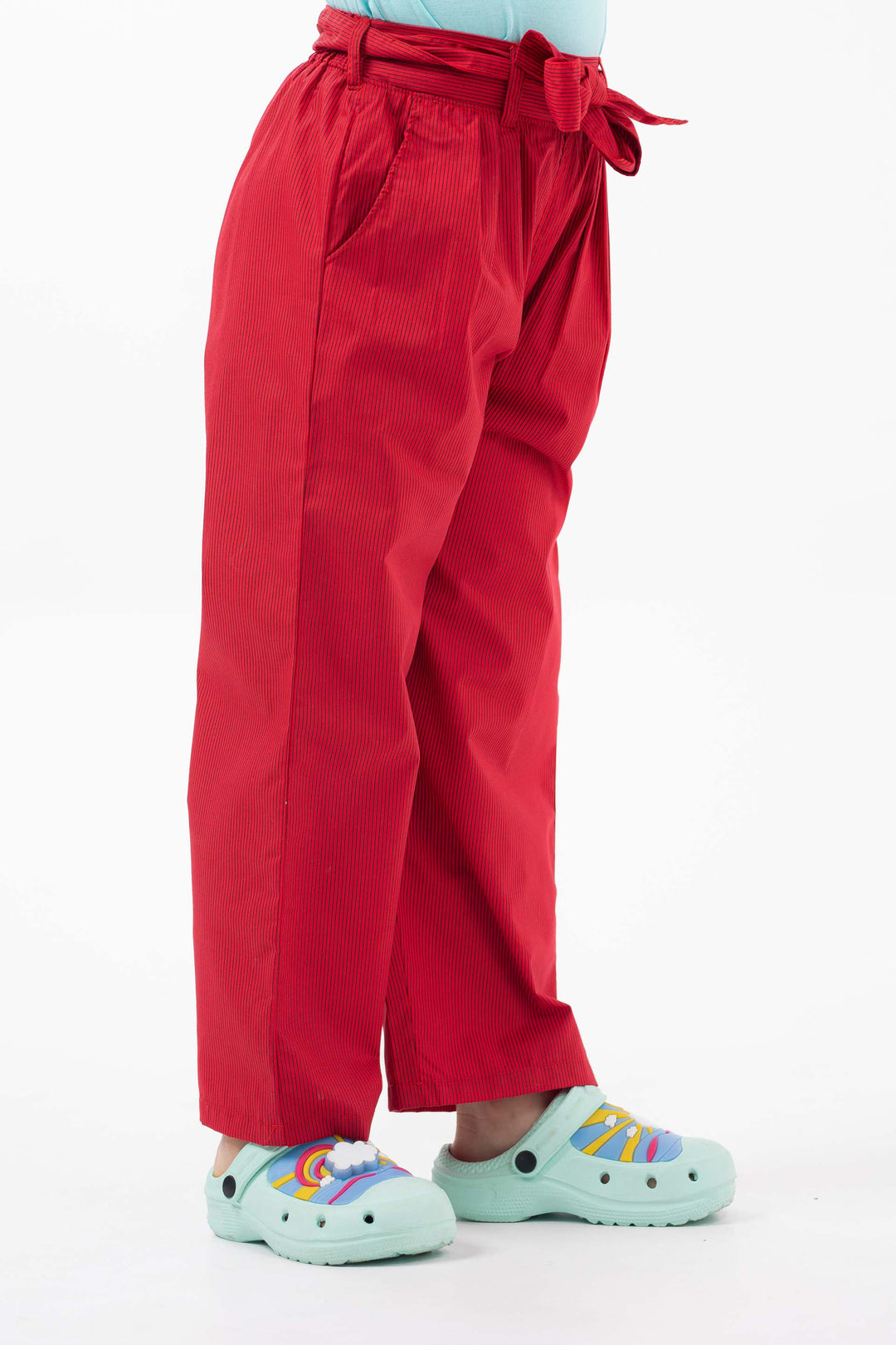 Tie Up Pants Red