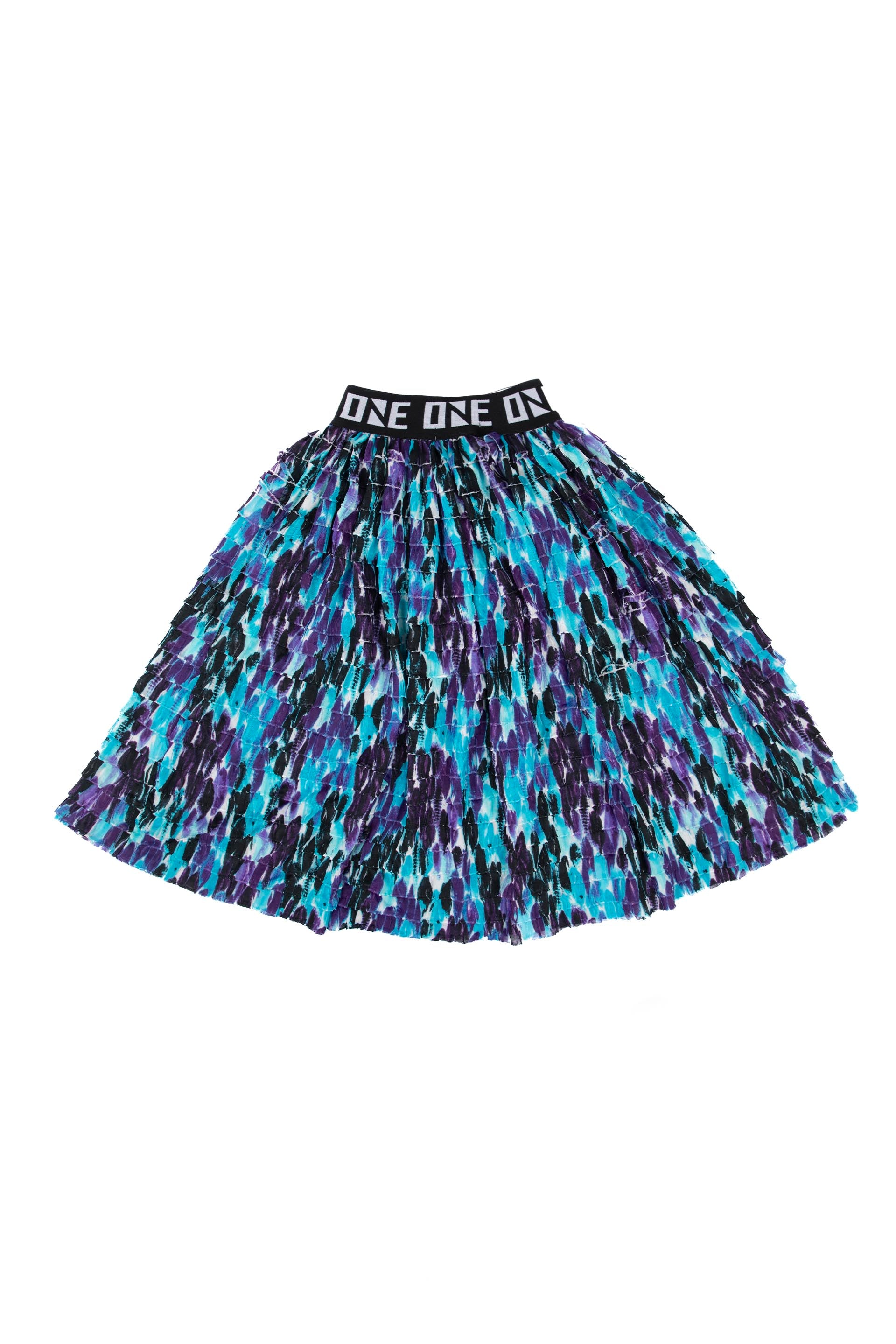 Long Textured Skirt Multi