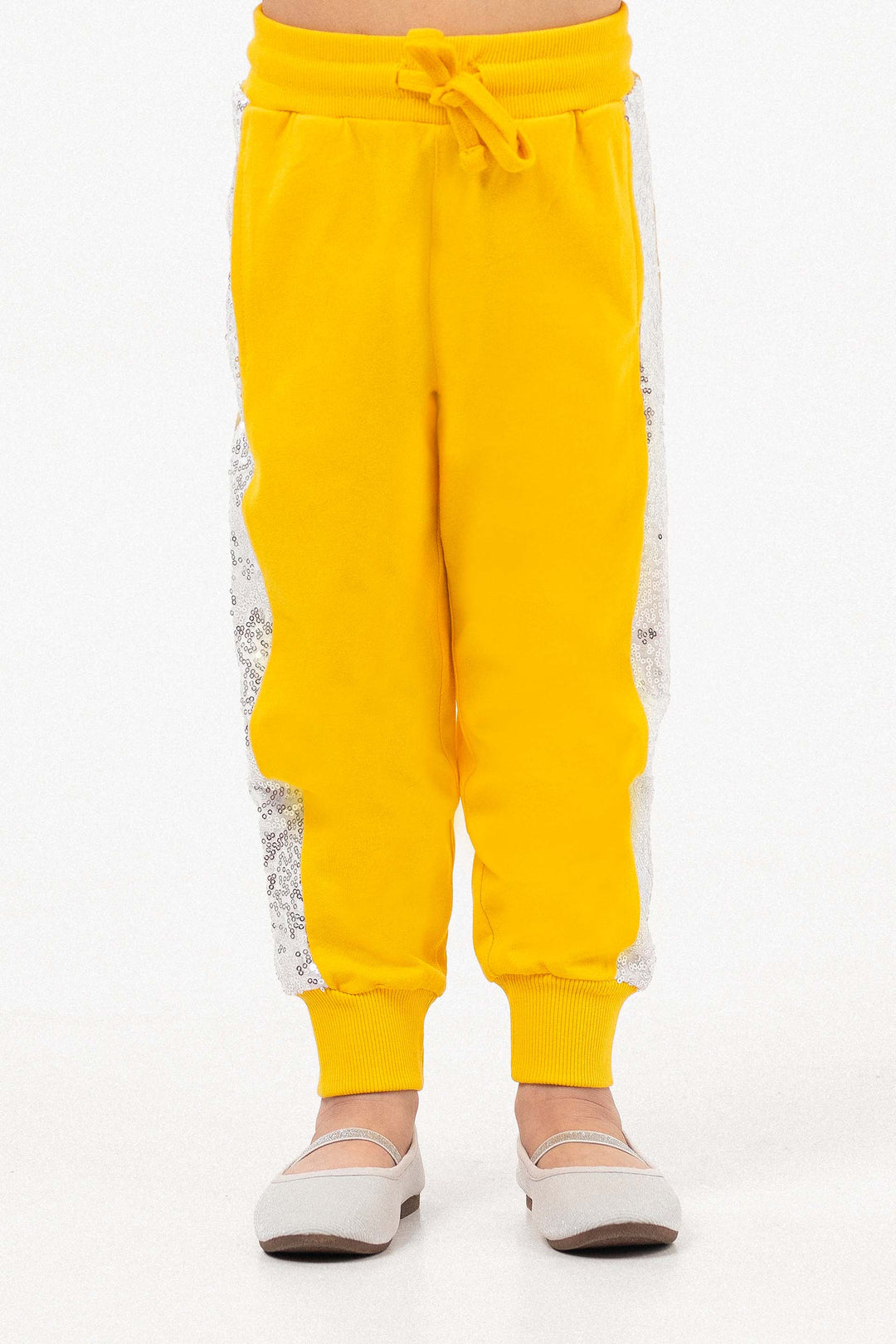 Sequined Pants Mustard