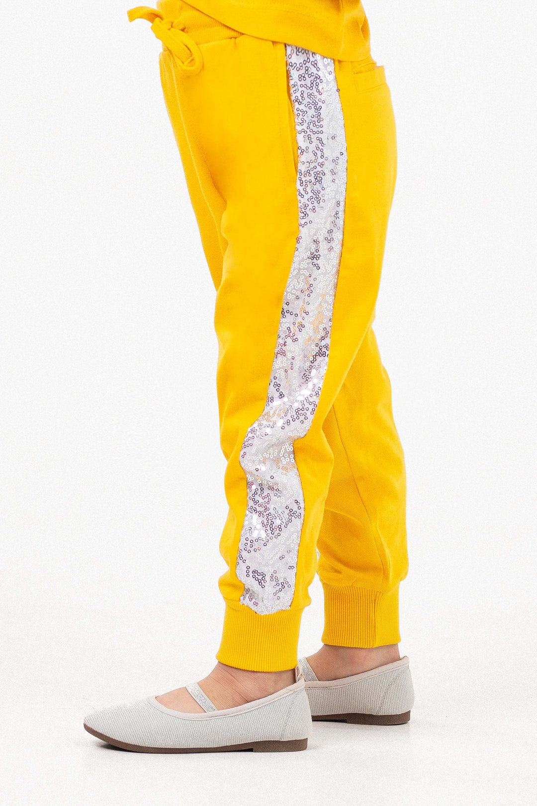 Sequined Pants Mustard