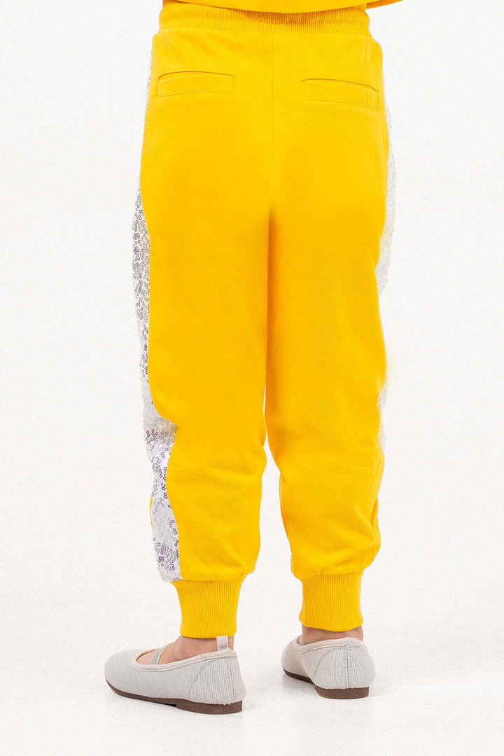 Sequined Pants Mustard