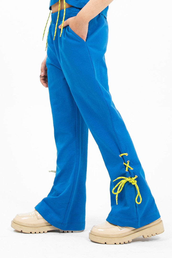 Criss Cross Trousers Blue