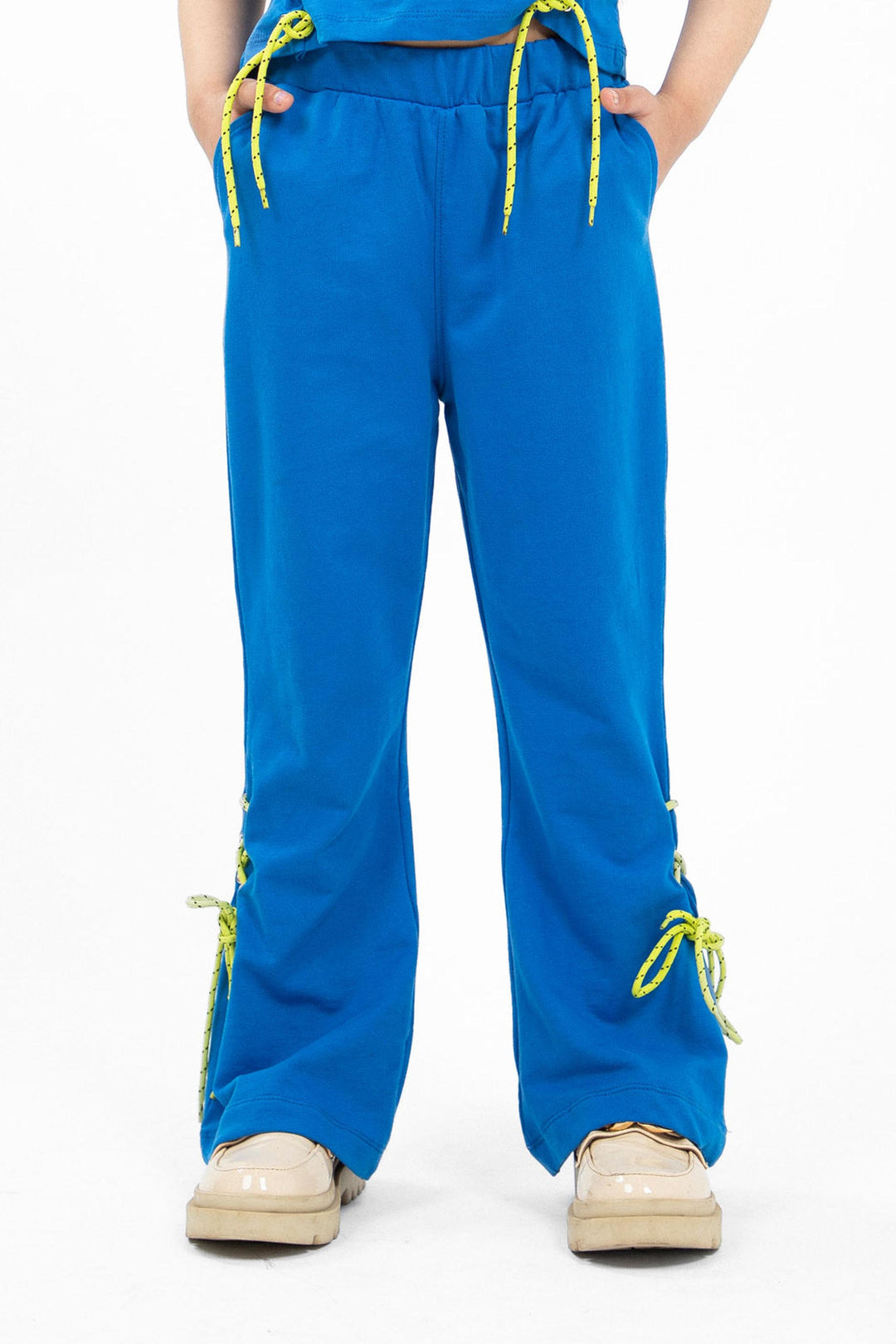 Criss Cross Trousers Blue