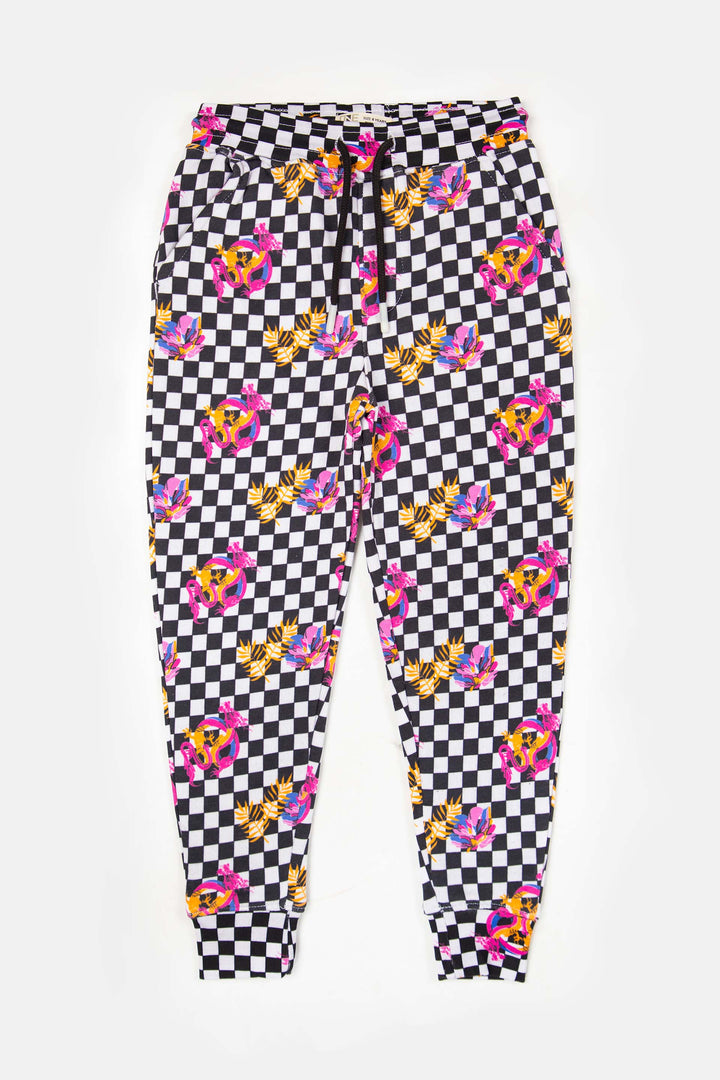 Checkboard Track Pants