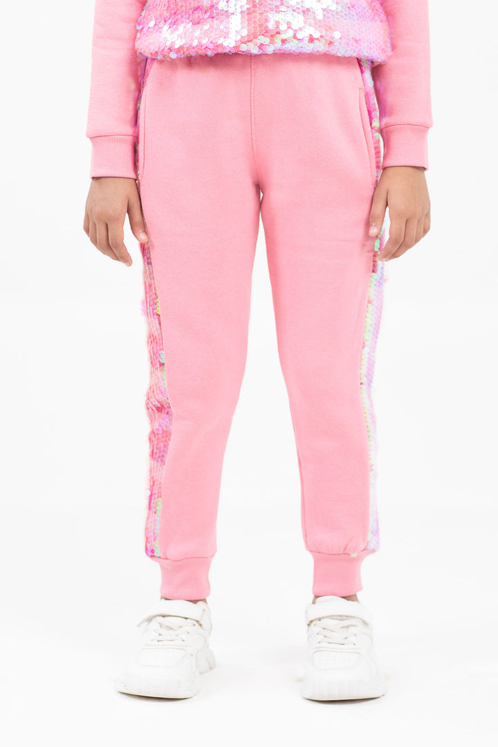 Sequined Track Pants