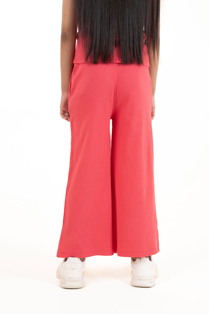 Wide Leg Rib Trousers