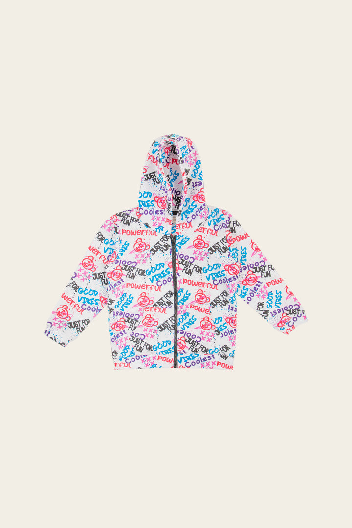 Graffiti Zipper Hoodie Multi