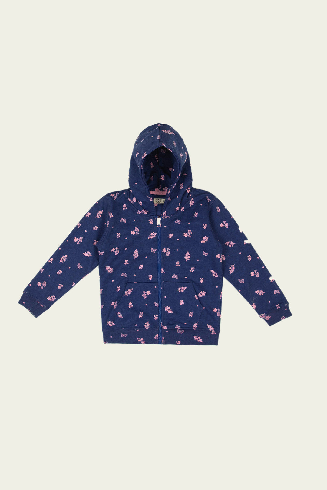 Sporty Zipper Hoodie Navy