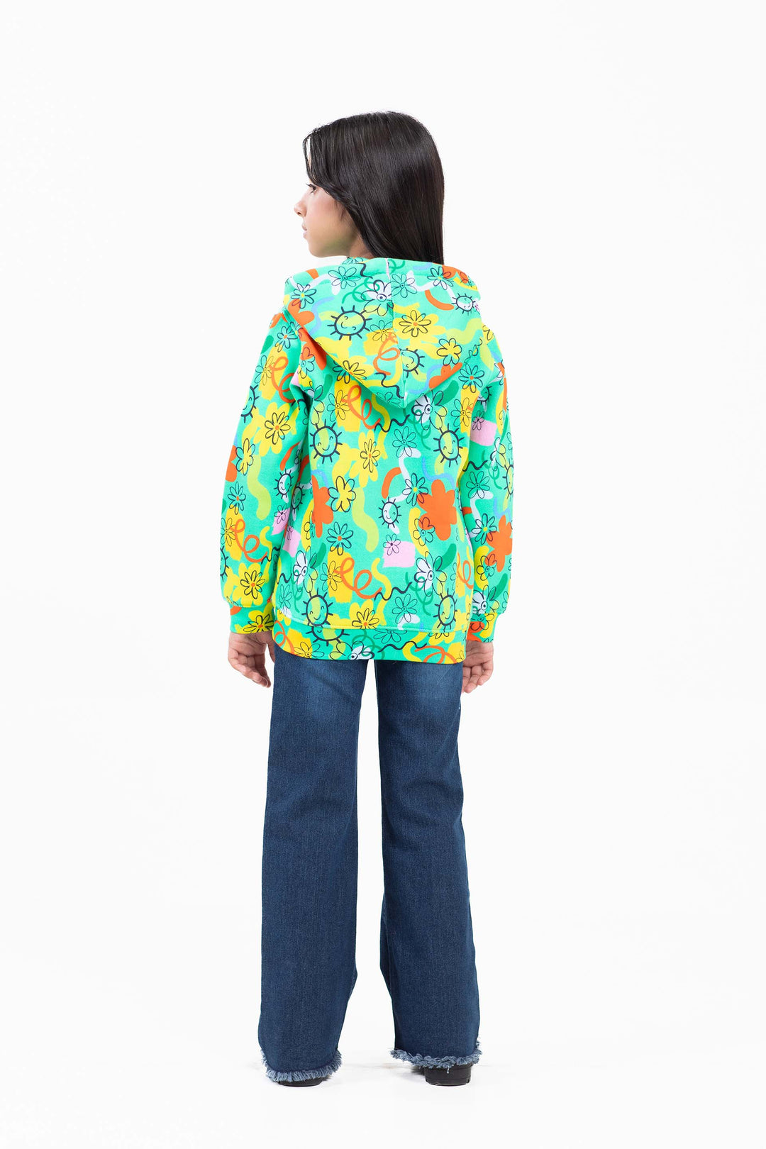 Printed Zipper Hoodie