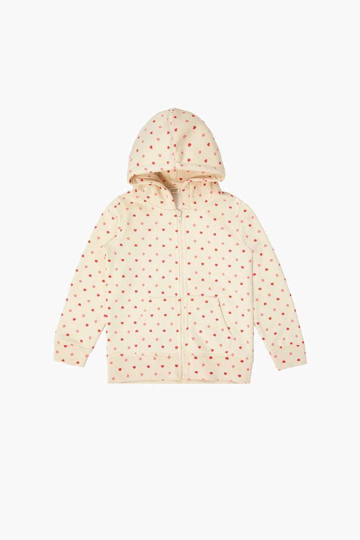 Printed Zipper Hoodie