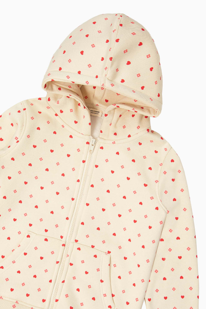 Printed Zipper Hoodie