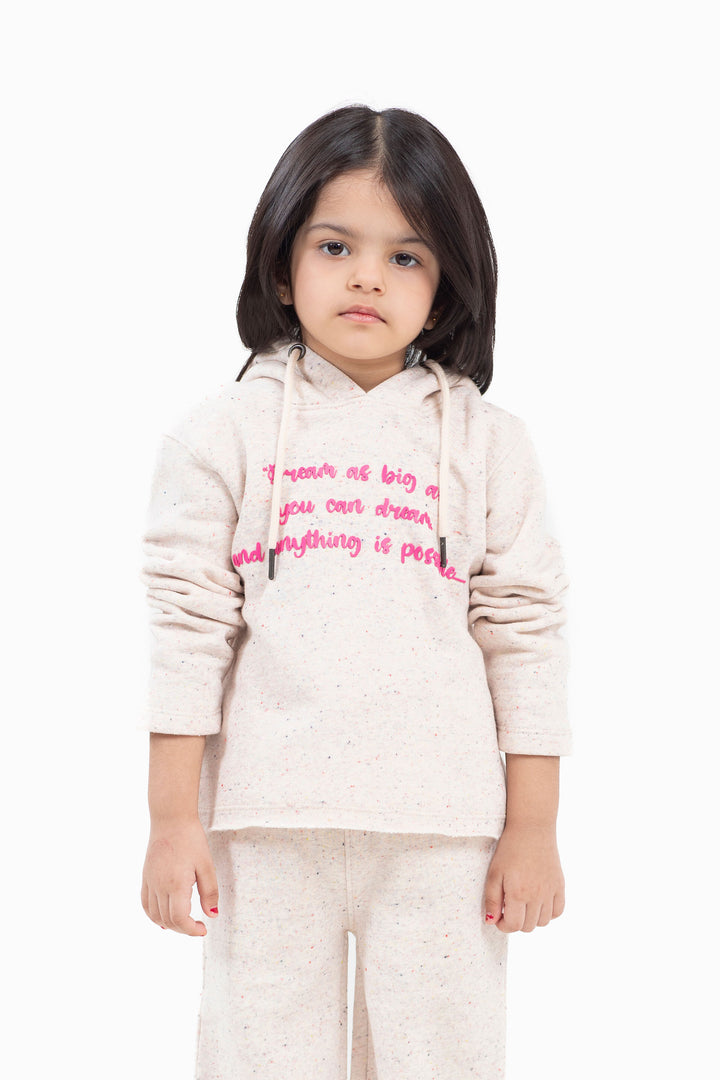 Cropped Textured Hoodie