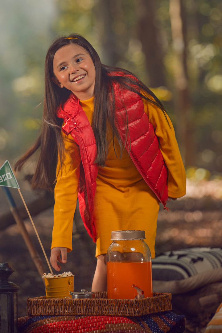 Sleeveless Puffer Red